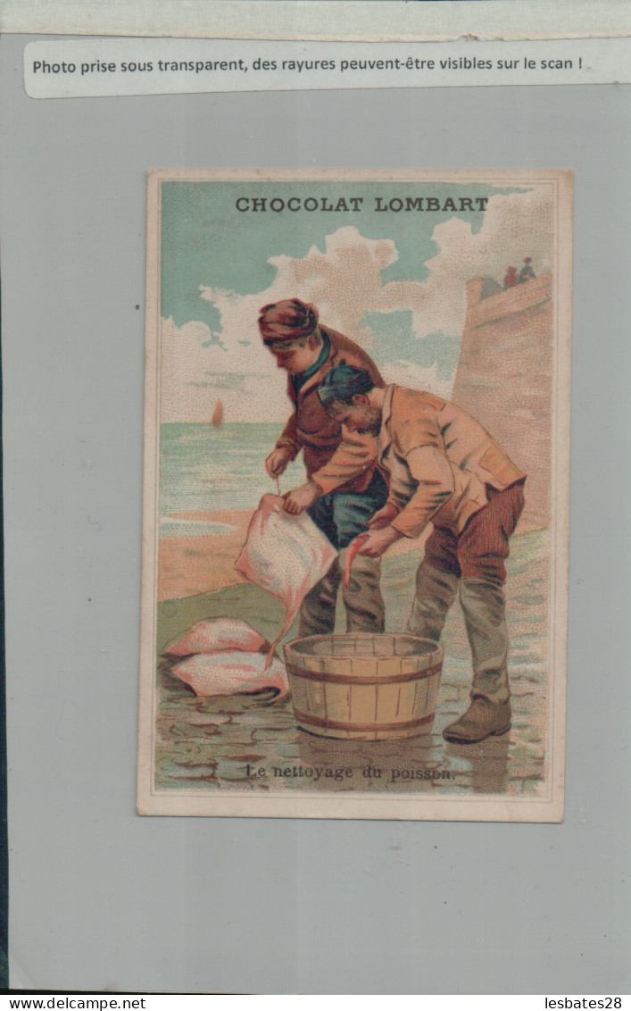 Chromo Chocolat Lombart  Le Nettoyage Du Poisson - Au Fidèle Berger  - (2024 Jan-13 Boite C) - Lombart