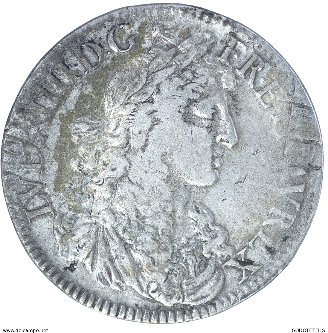 Louis XIV-Demi Écu Au Buste Juvénile 1668 Paris - 1643-1715 Louis XIV Le Grand