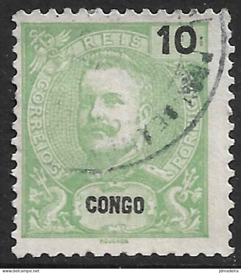 Portuguese Congo – 1898 King Carlos 10 Réis Used Stamp - Portugees Congo