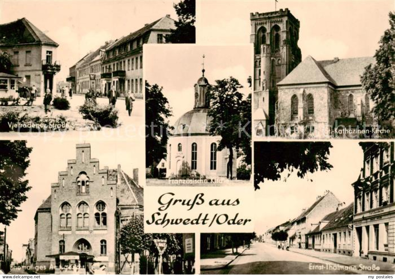 73869443 Schwedt Oder Vierradener Strasse Franzoesische Kirche Katharinen Kirche - Schwedt