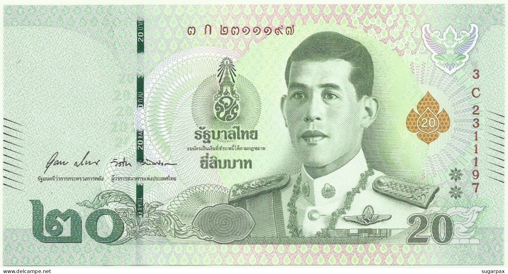 THAILAND - 20 Baht - ND ( 2018 ) - Pick 135.b - Unc. - Serie 3 C - Thaïlande