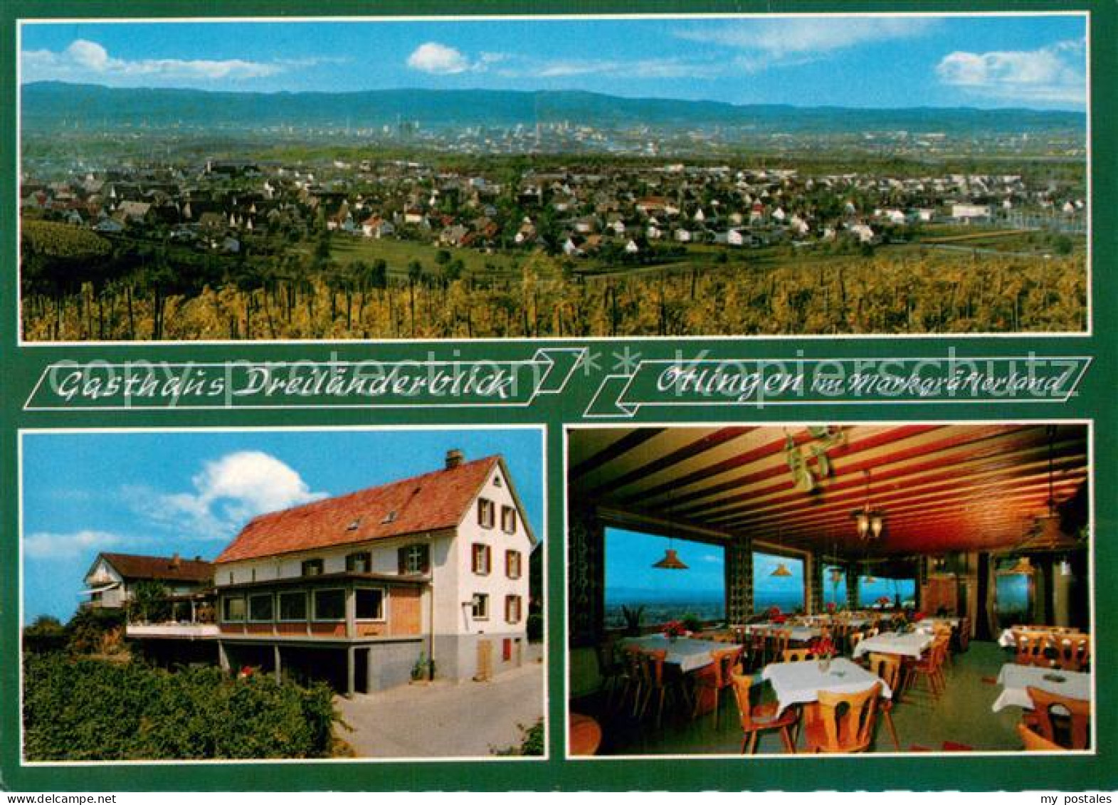 73762960 Oetlingen Weil Rhein Gasthaus Dreilaenderblick Restaurant Panorama Mark - Weil Am Rhein