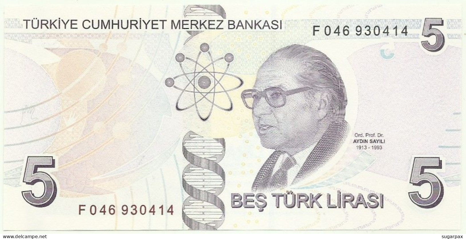 Turkey - 5 Lira - 2009 ( Prefix F = 2022 ) - P 222.f - Unc. - Serie F 046 - President Kemal Atatürk - Turquia