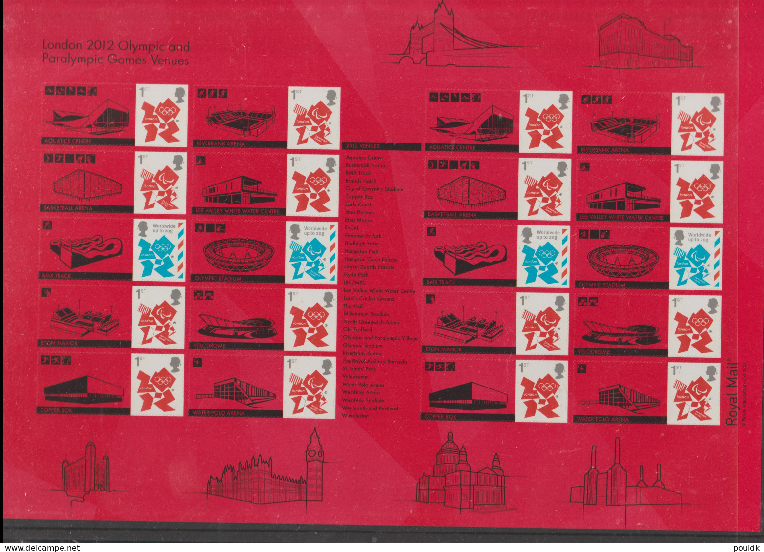 Great Britain 2012 Olympic Games In London Smilers Sheet - Rare W/Olympic Definitives MNH/**. Postal Weight 0,15 Kg - Eté 2012: Londres