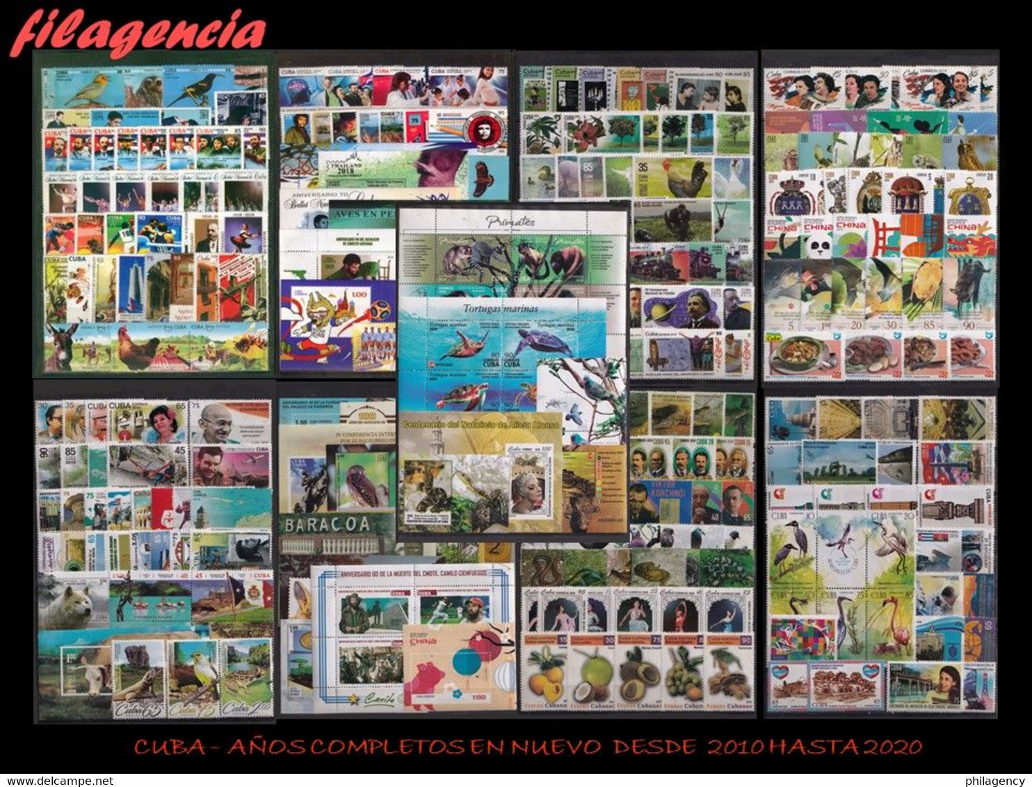 LOTES EN OFERTA. CUBA MINT. COLECCIÓN DE AÑOS COMPLETOS 2016-2017-2018-2019-2020 - Komplette Jahrgänge