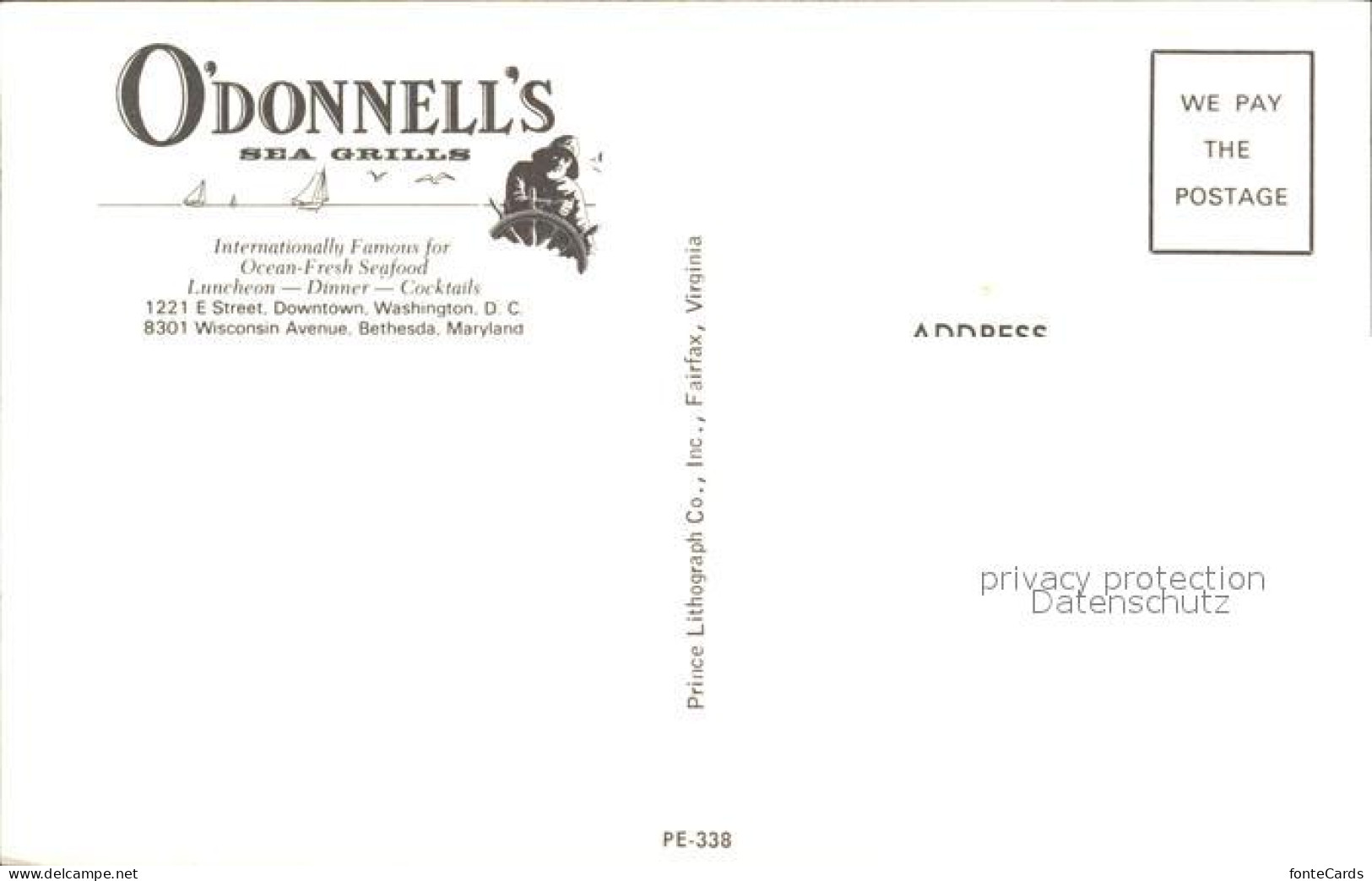 71990934 Bethesda_Maryland Restaurant O Donnels Sea Grills - Autres & Non Classés