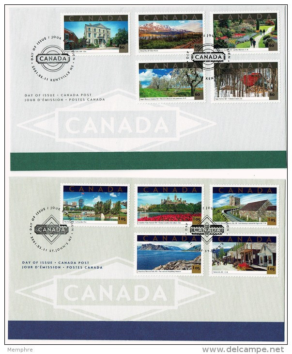 2001   Tourist Attractions Sc 1903a-e And 1904a-e  From Booklets On 2 FDCs - 2001-2010