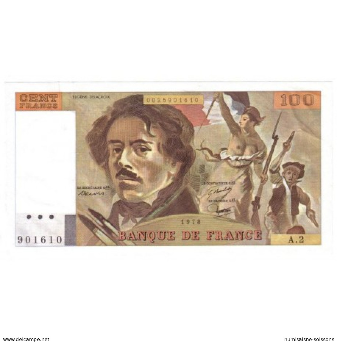 FAY 68/02 - 100 FRANCS DELACROIX - 1978 - SUPERBE - ALPHABET A2 - PICK 153 - 100 F 1978-1995 ''Delacroix''