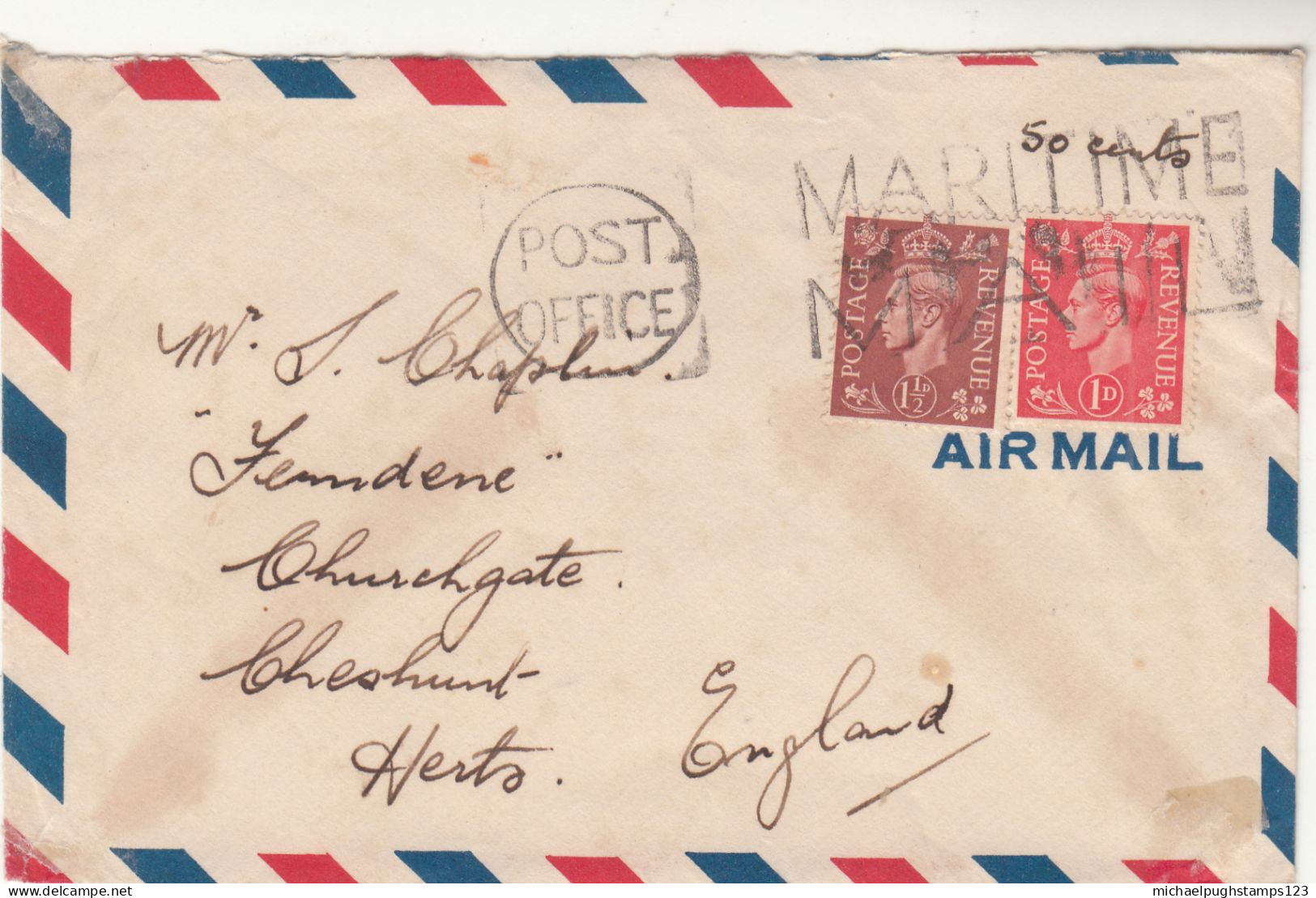 G.B. / W.W.2 Royal Navy Censorship / Ship Mail - Unclassified