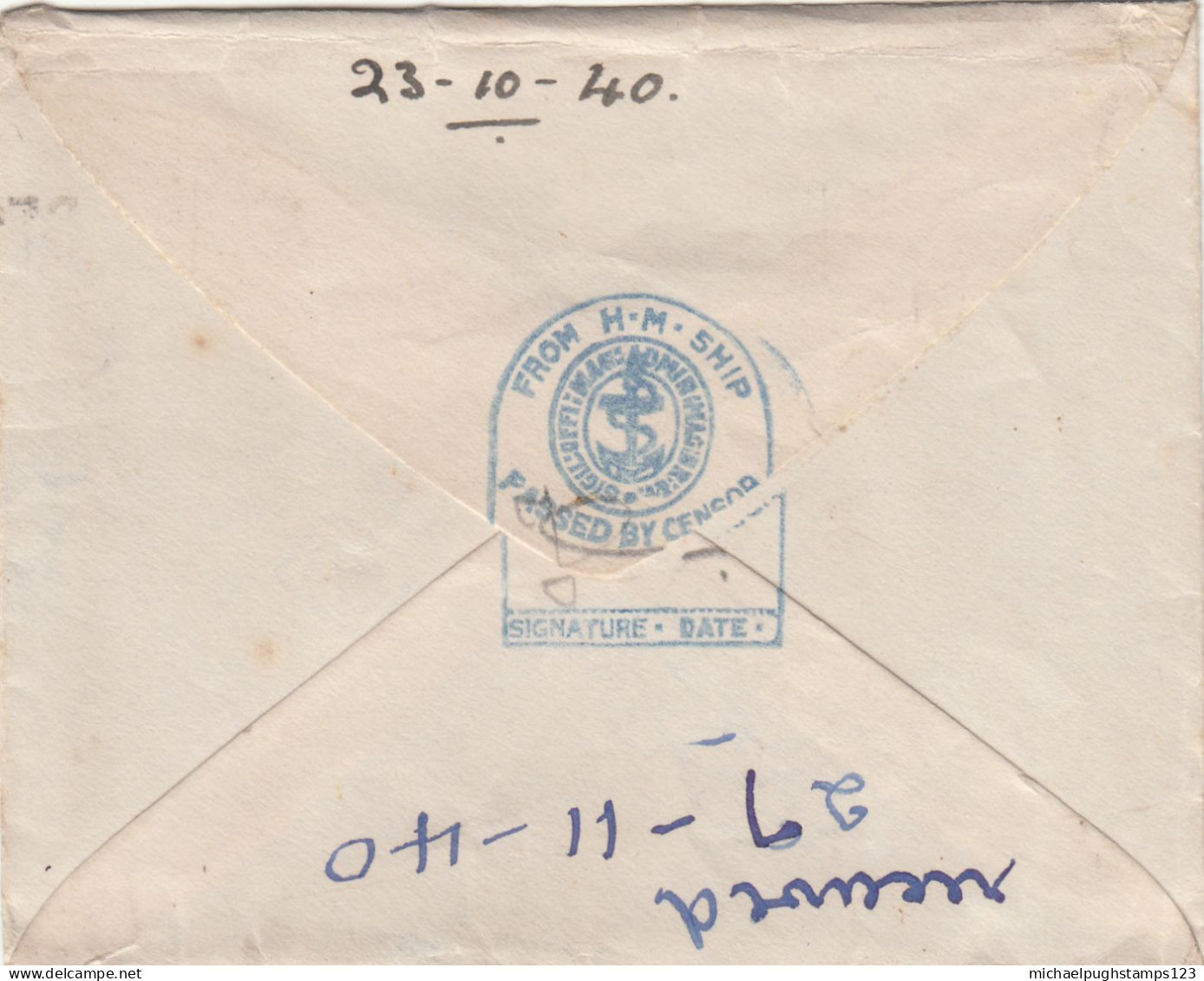 G.B. / W.W.2 Royal Navy Censorship / Ship Mail - Sin Clasificación