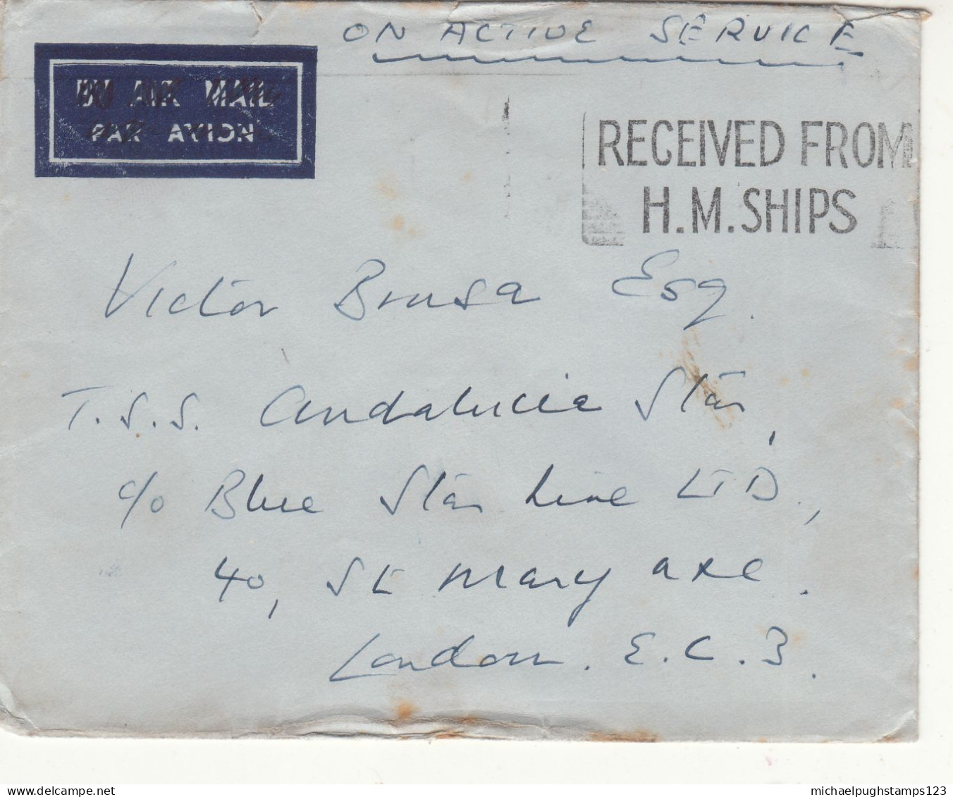 G.B. / W.W.2 Royal Navy Censorship / Ship Mail - Unclassified