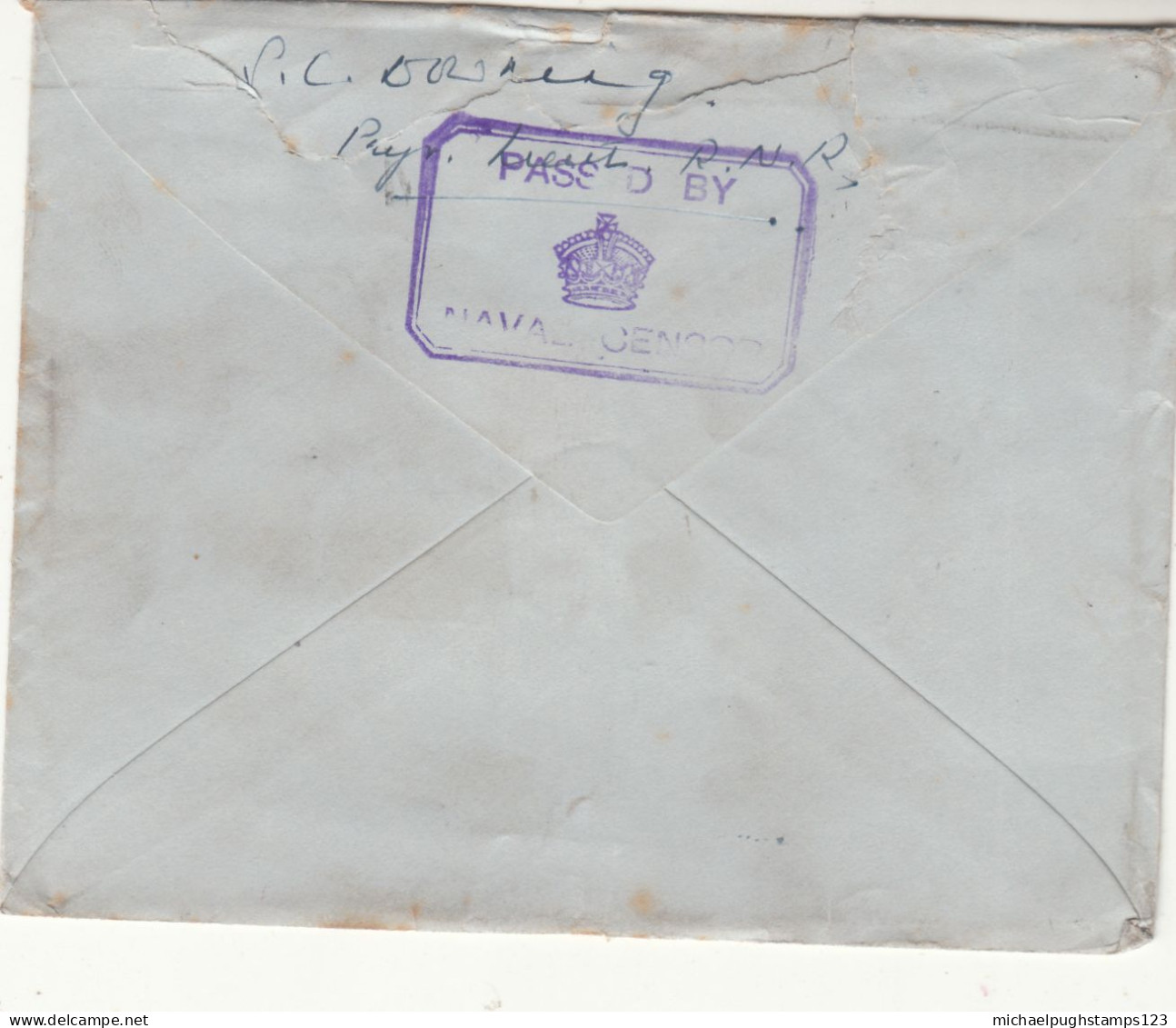 G.B. / W.W.2 Royal Navy Censorship / Ship Mail