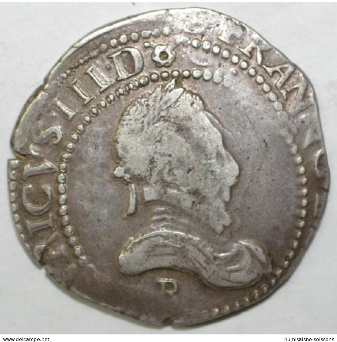 Dup 1130 - HENRI III - FRANC AU COL PLAT 1586 B - TB + - 1574-1589 Henri III