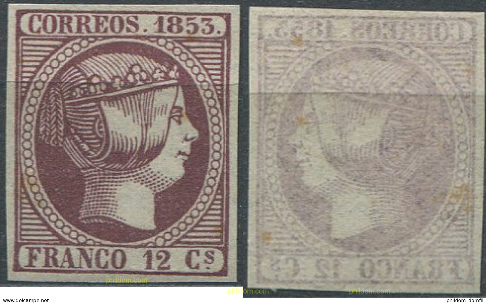 700124 USED ESPAÑA 1853 ISABEL II - Nuevos