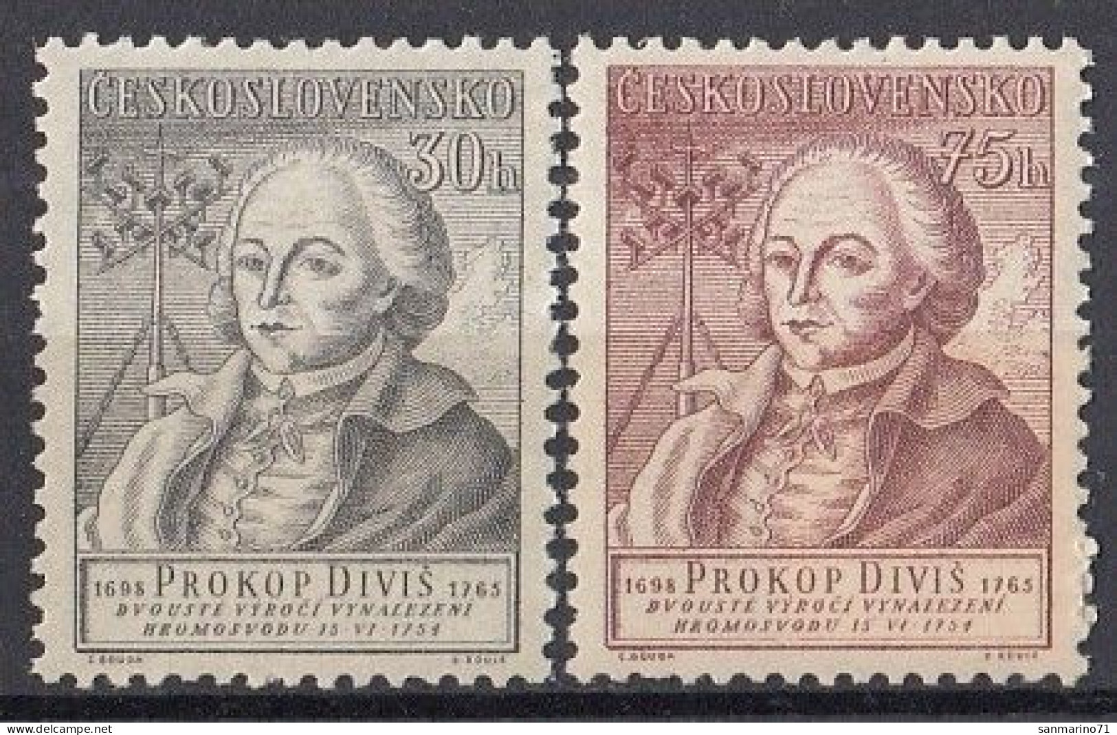 CZECHOSLOVAKIA 867-868,unused (**) - Clima & Meteorología