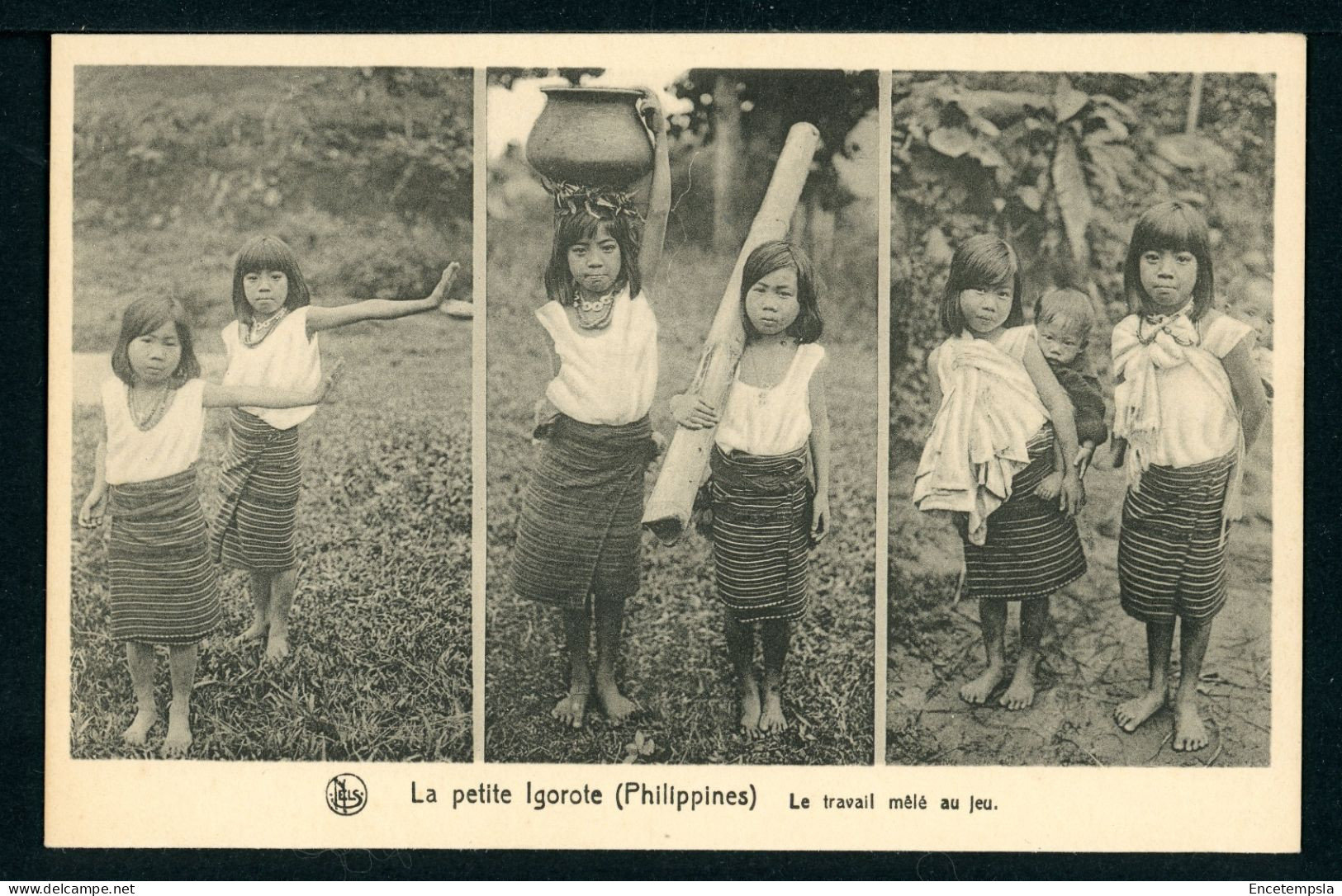 CPA - Carte Postale - La Petite Igorote ( Philippines ) - Le Travail Mêlé Au Jeu (CP24055) - Philippines