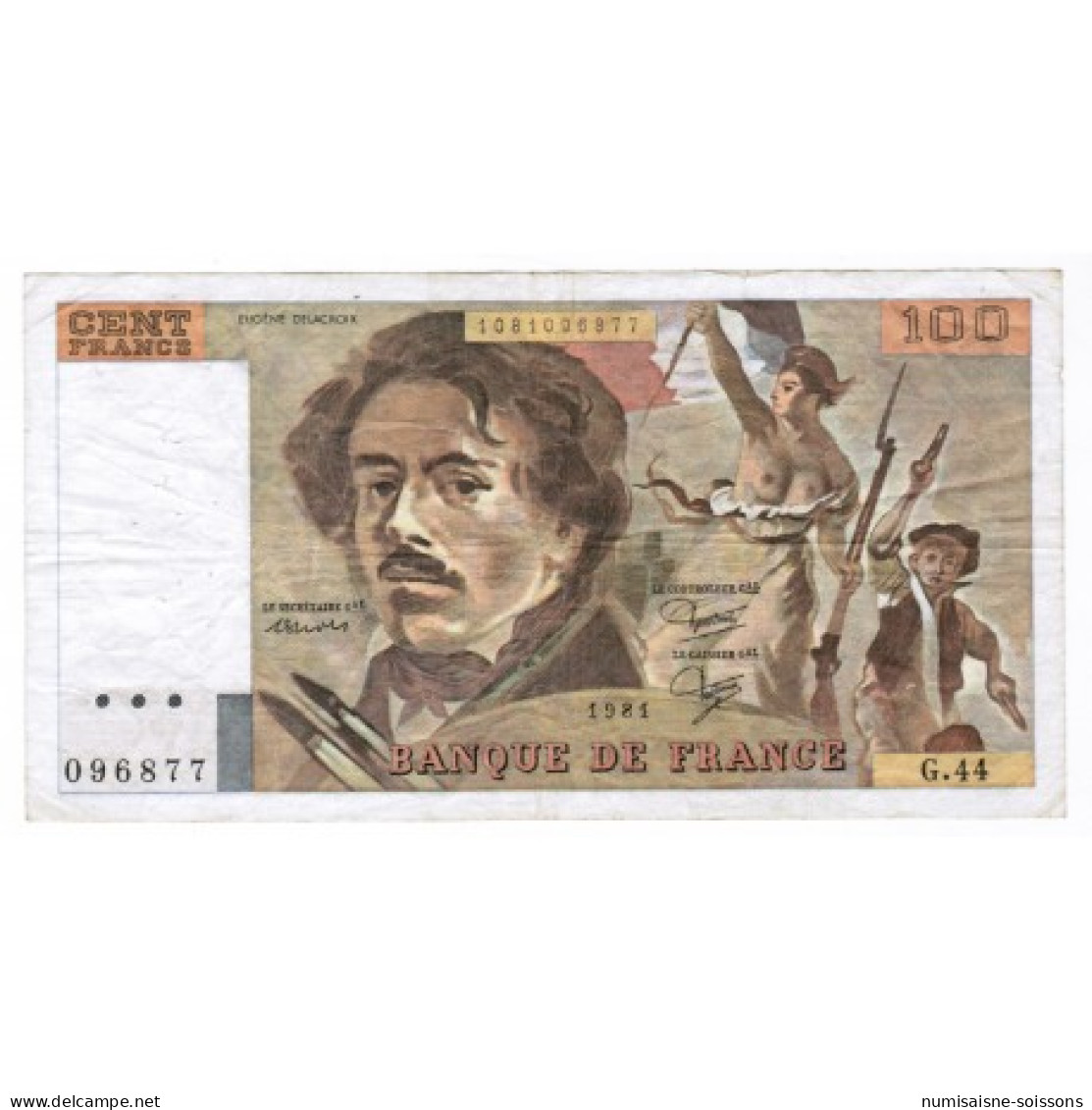 FAY 69/5 - 100 FRANCS DELACROIX - 1981 - PICK 154 - TB+ - 100 F 1978-1995 ''Delacroix''