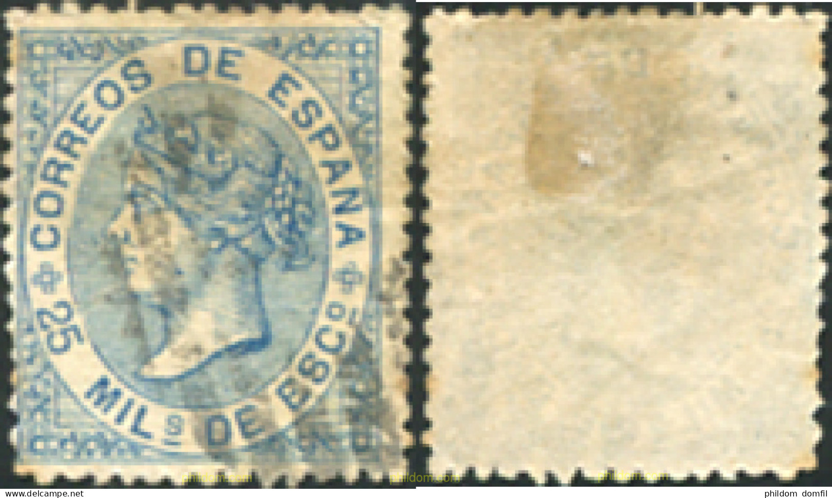 704990 USED ESPAÑA 1868 ISABEL II - Unused Stamps