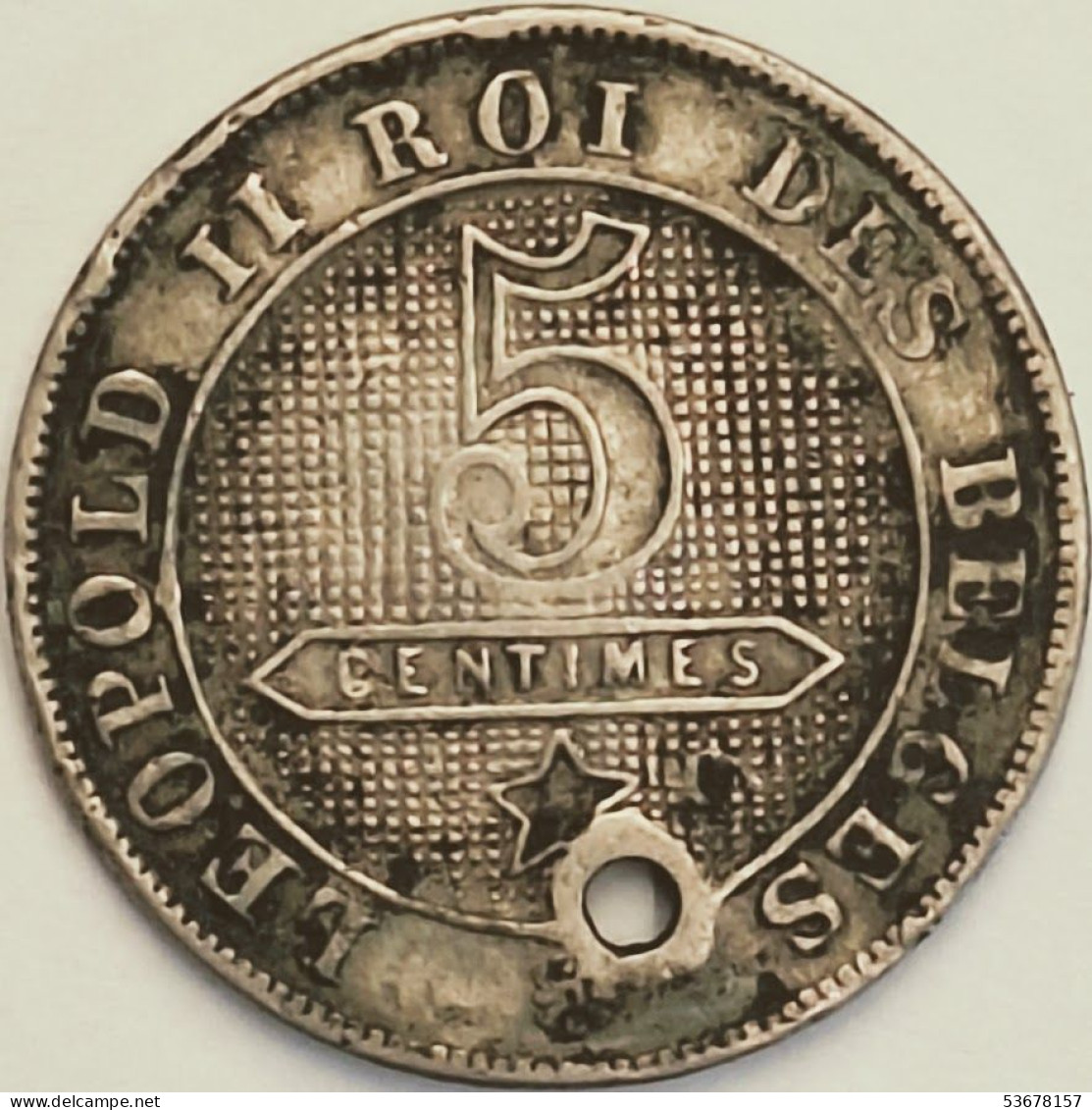 Belgium - 5 Centimes 1900, KM# 40.1 (#3080) - 5 Centimes