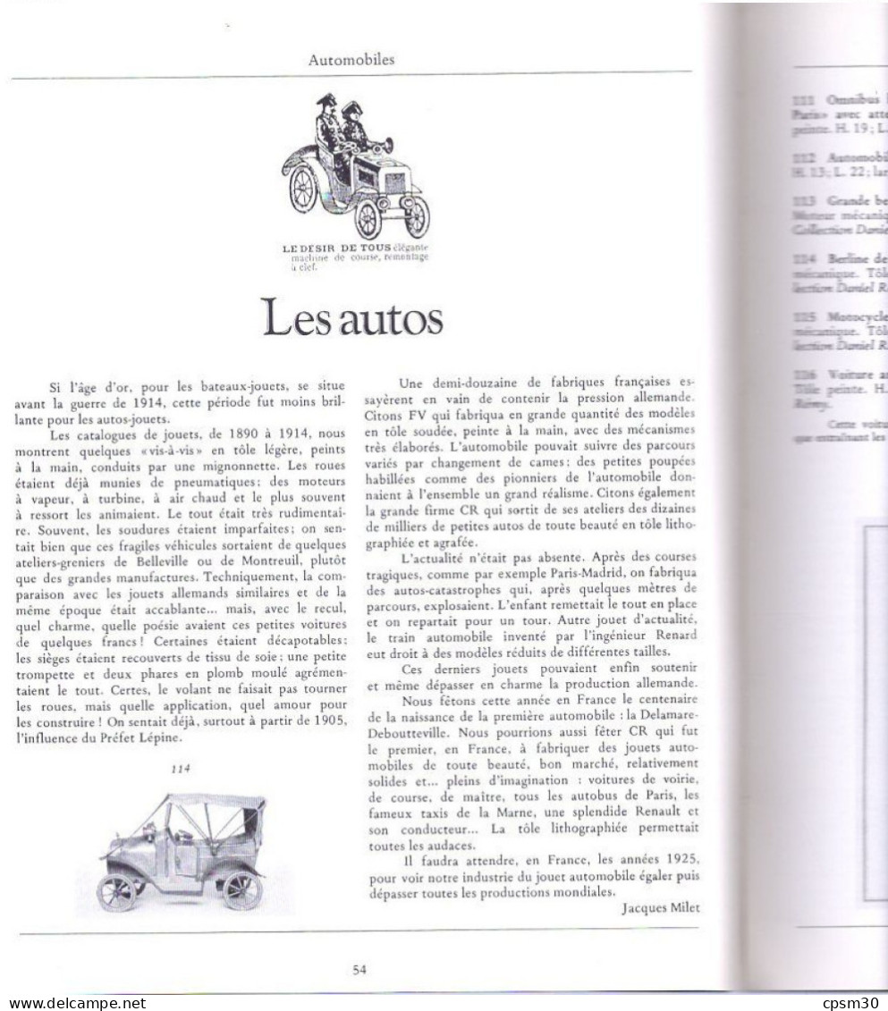 Livre, JOUETS, PARIS 1900, Mairies du X e et XIII e arrondissement 1985