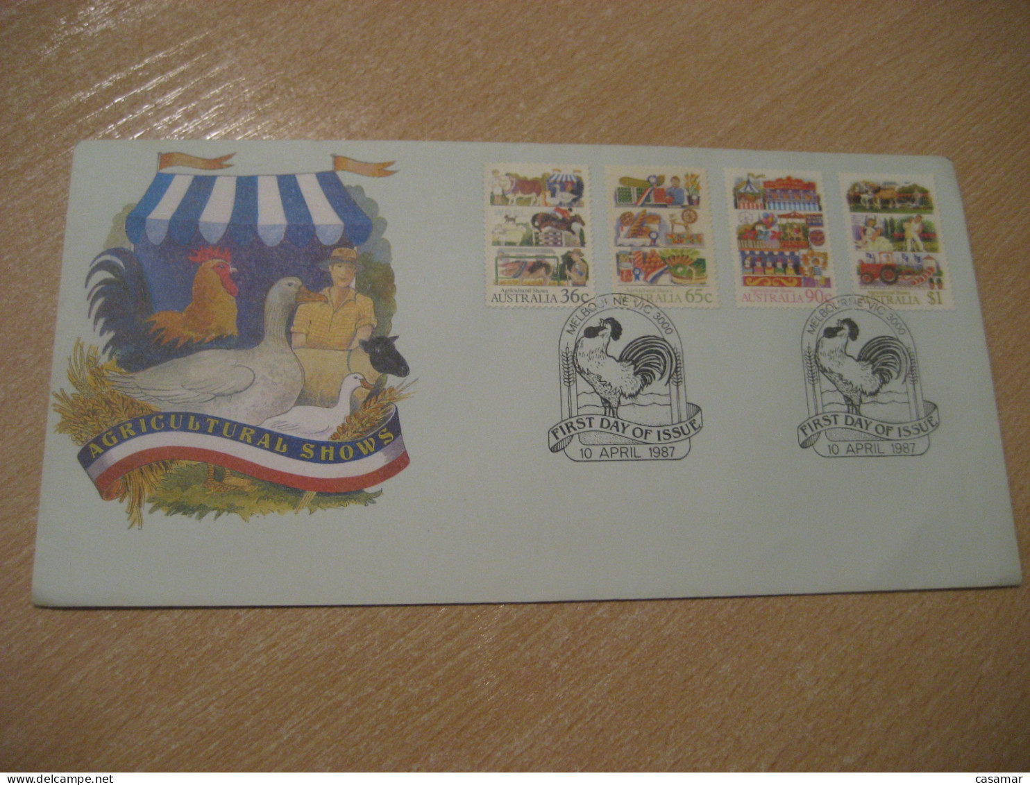 MELBOURNE 1987 Agricultural Shows Poultry Farming Volaille FDC Cancel Cover AUSTRALIA Farm Agriculture - Ferme