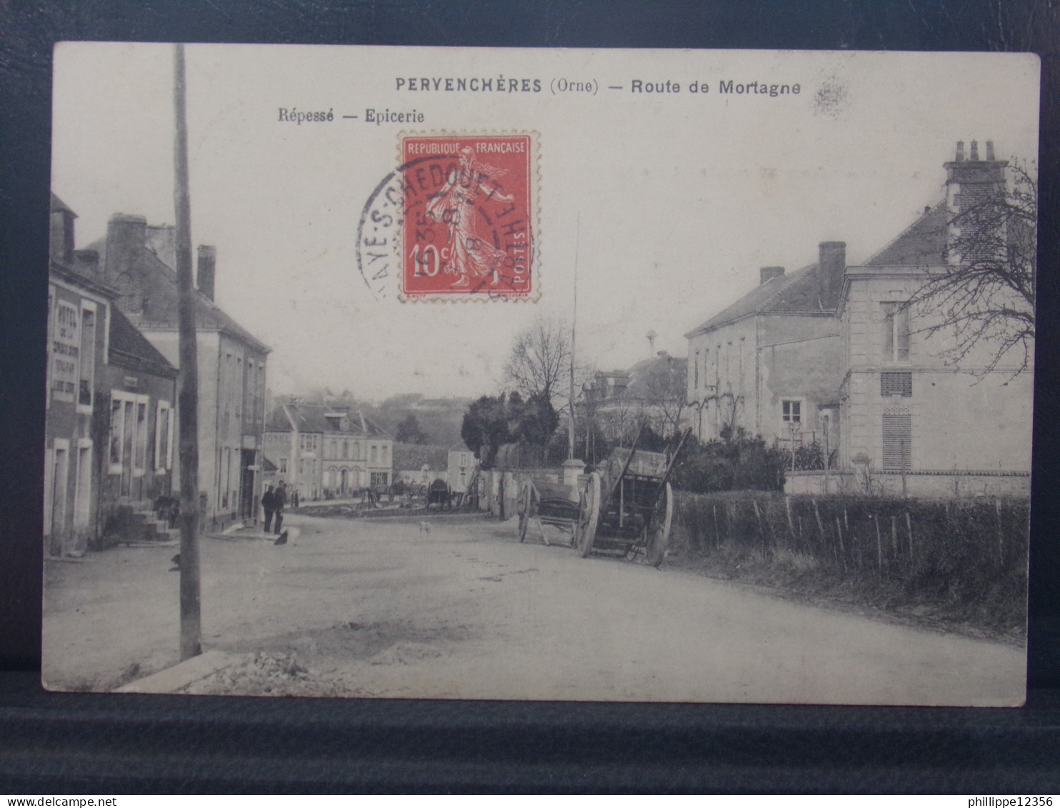 61238 . PERVENCHERES . ROUTE DE MORTAGNE . 1908 . REPESSE . EPICERIE  - Pervencheres
