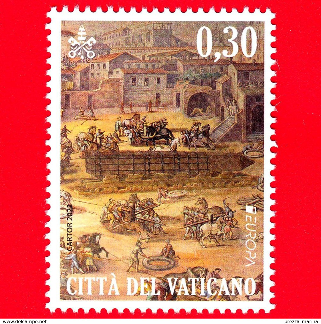 Nuovo - MNH - VATICANO - 2022 - Europa: Storie E Miti – Obelisco – 0.10 - Unused Stamps