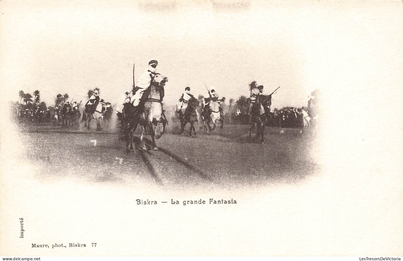 ALGERIE - Biskra - La Grande Fantasia - Animé - Carte Postale Ancienne - Biskra