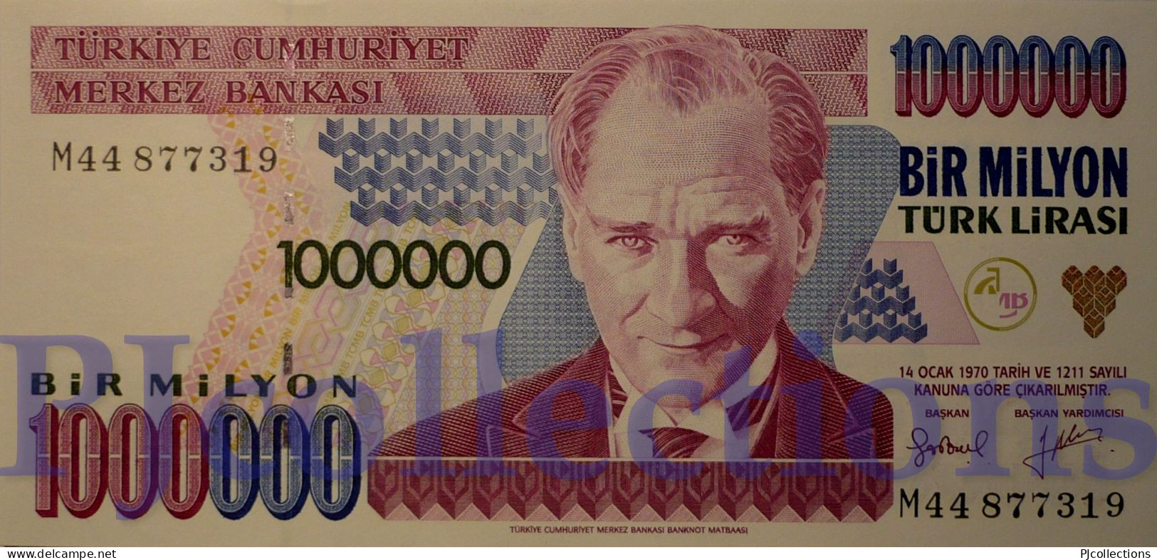 TURKEY 1.000.000 LIRA 1995 PICK 209 UNC - Turquie