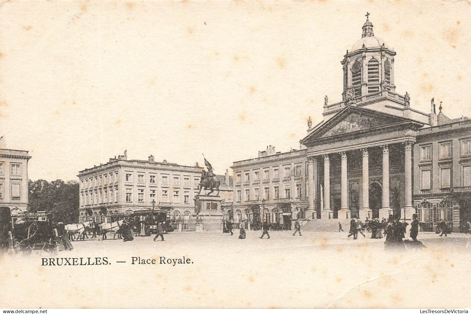 BELGIQUE - Bruxelles - Place Royale - Carte Postale Ancienne - Otros & Sin Clasificación