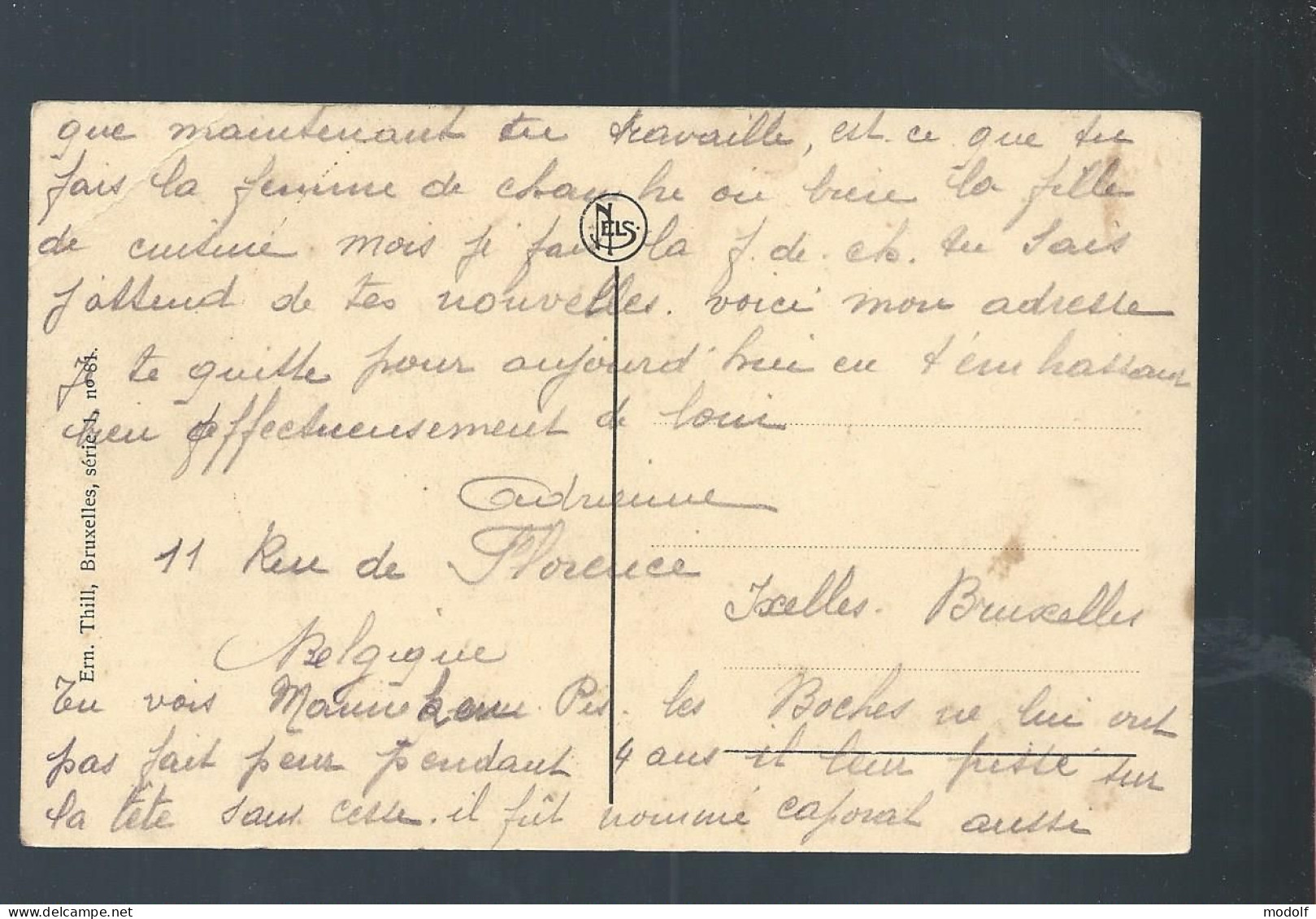 CPA - Belgique - Bruxelles - Manneken-Pis - Citation à L'Ordre Du Bataillon 1919 - Circulée - Personaggi Famosi