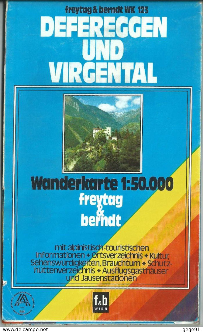 Carte Topo 1/50000 - Defereggen Und Virgental - Cartes Topographiques