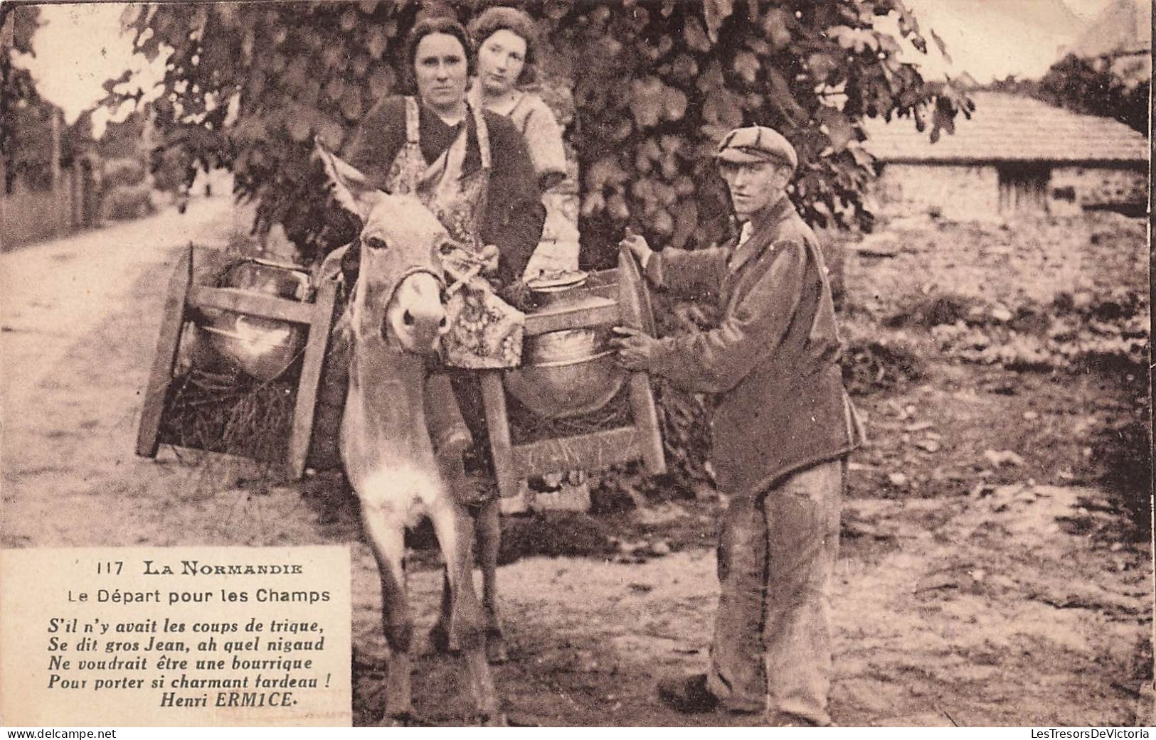 FRANCE - Normandie - Le Départ Pour Les Champs  - Carte Postale Ancienne - Basse-Normandie