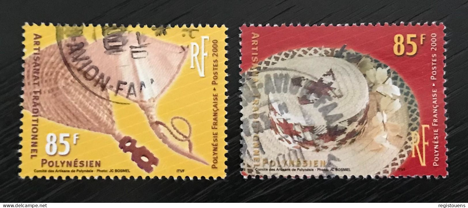 Lot De 2 Timbres Oblitérés Polynésie Française 2000 - Used Stamps