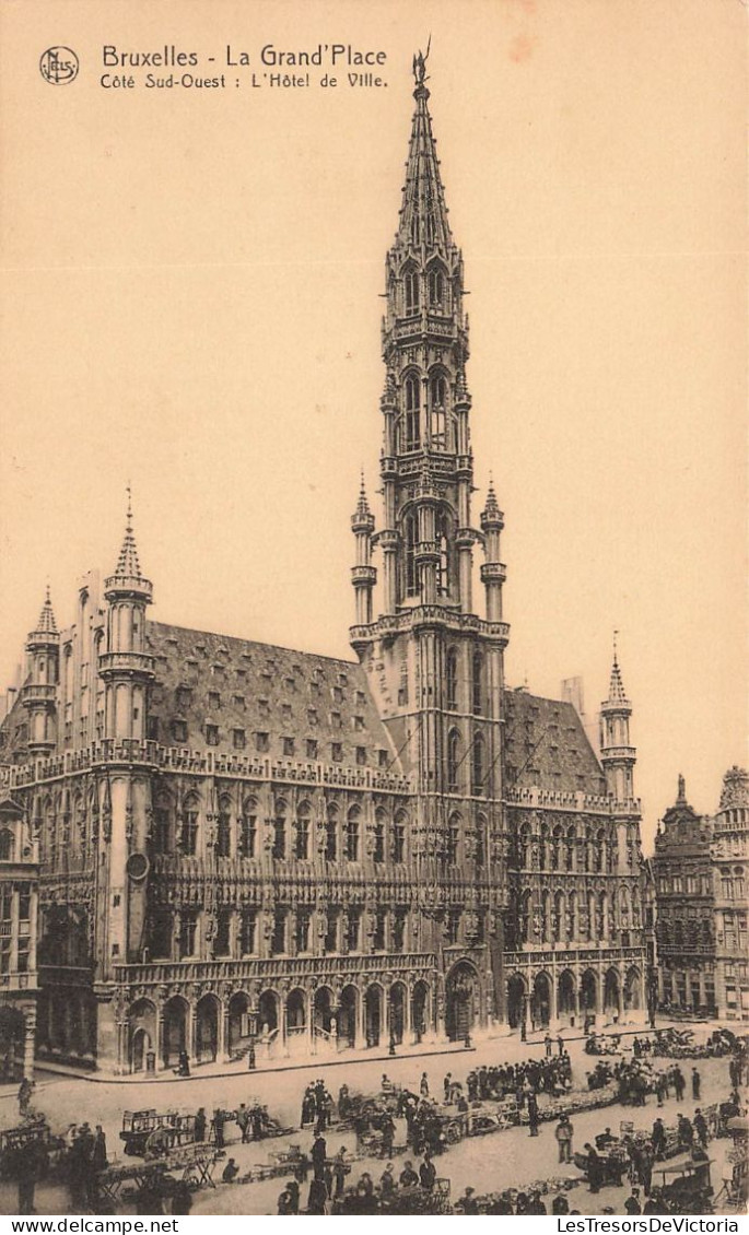 BELGIQUE - Bruxelles - La Grand'place - L'hôtel De Ville - Carte Postale Ancienne - Other & Unclassified