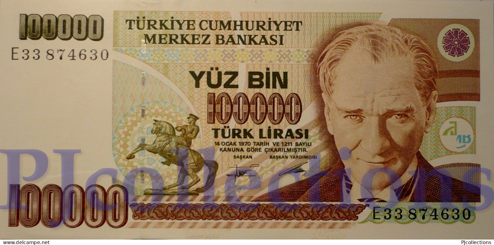 TURKEY 100.000 LIRA 1991 PICK 205b UNC - Turquie