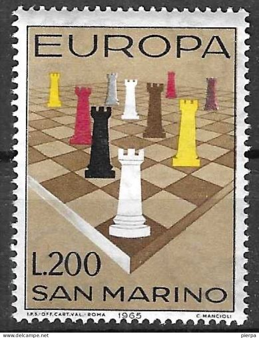 SAN MARINO - 1965 - EUROPA - NUOVO LINGUELLATO MH* ( YVERT 654- MICHEL 842 - SS 699) - 1965