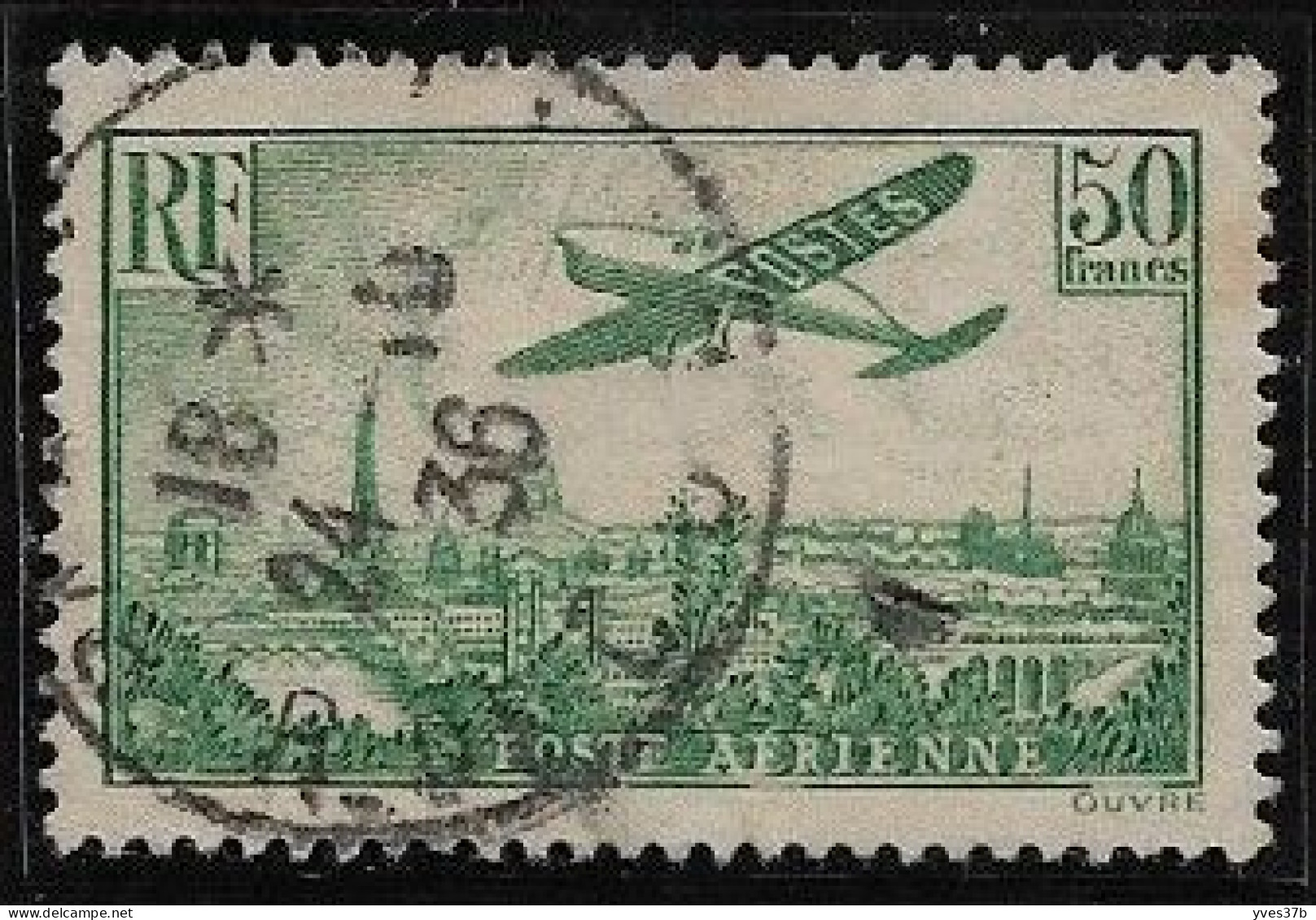 FRANCE PA N°14a "50frs Vert" - Oblitéré - TTB - - 1927-1959 Matasellados