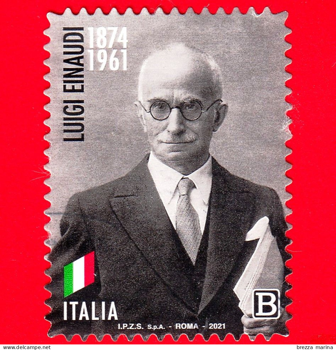 ITALIA - Usato - 2021 - 60 Anni Della Morte Di Luigi Einaudi, Presidente - Ritratto - B - 2021-...: Gebraucht