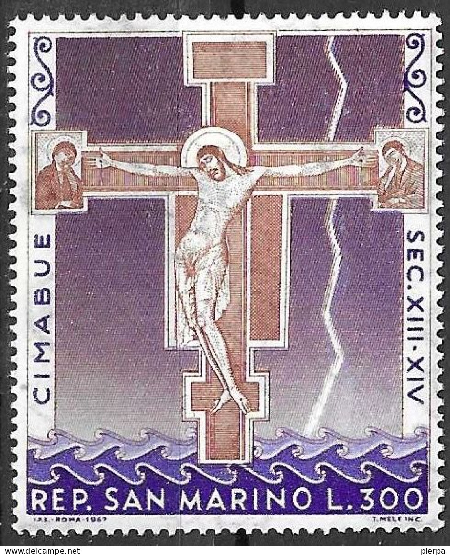 SAN MARINO - 1967 - CROCIFISSIONE DI CIMABUE - NUOVO MNH** ( YVERT 709 - MICHEL 902 - SS 754) - Neufs
