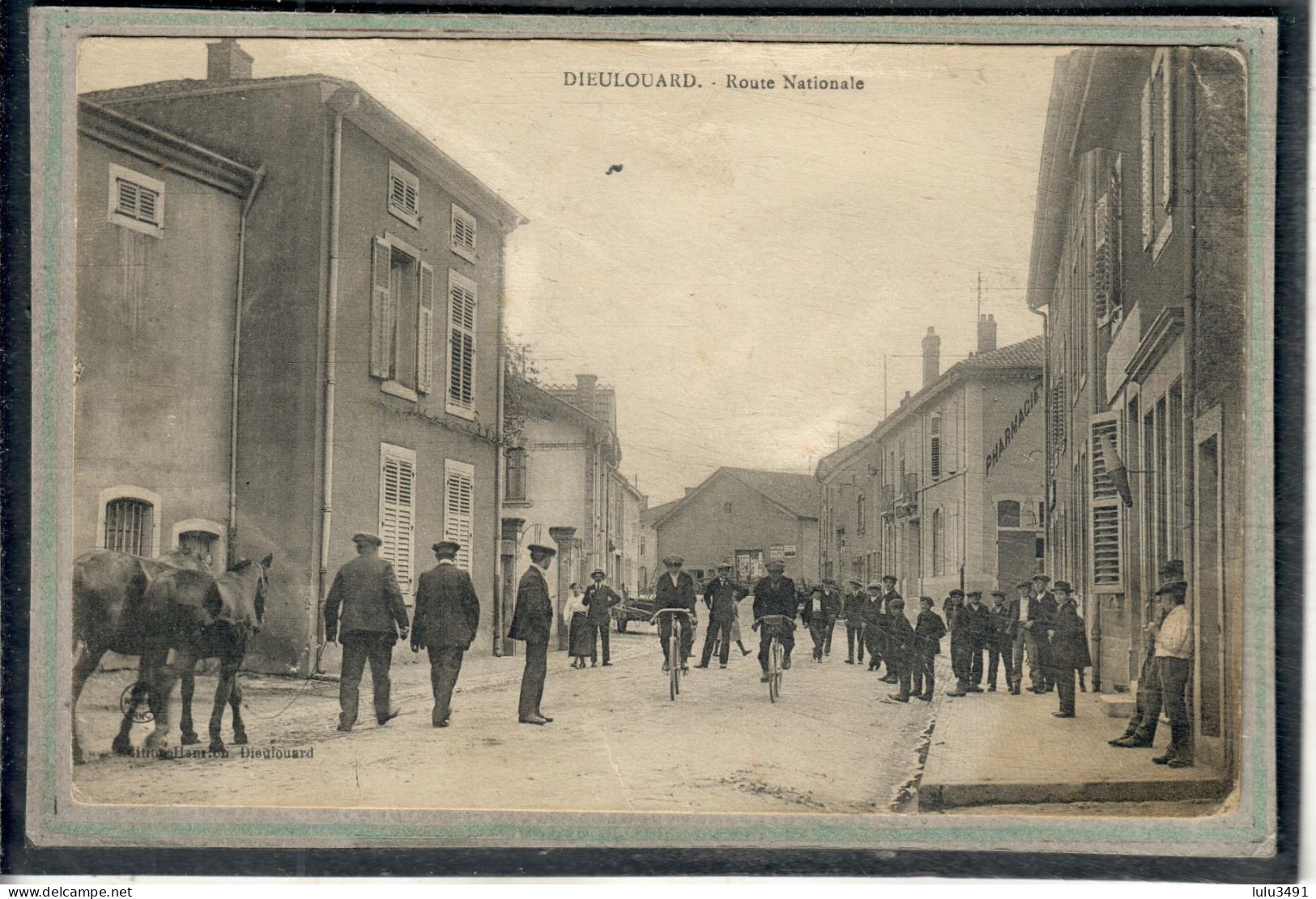 CPA - DIEULOUARD (54) - Aspect De La Route Nationale Au Niveau Du Bureau De Tabac En 1915 - Dieulouard