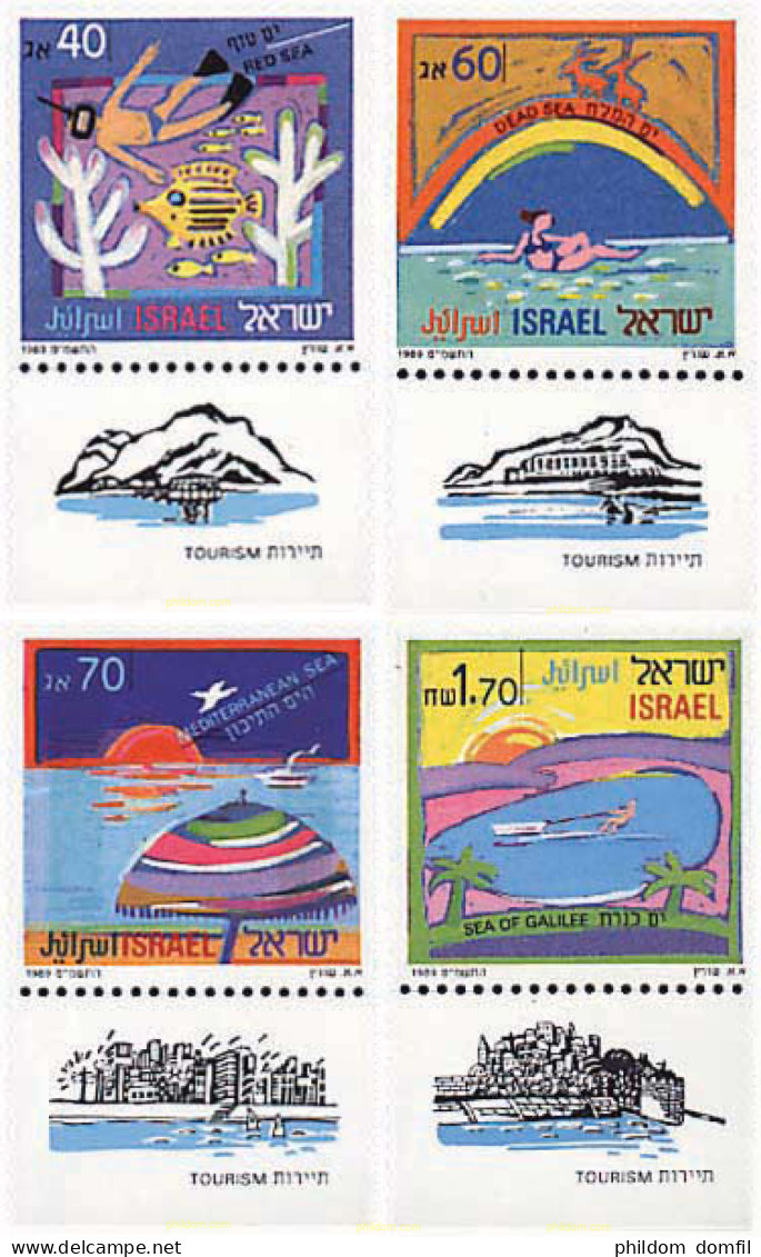 328384 MNH ISRAEL 1989 DEPORTES NAUTICOS - Ongebruikt (zonder Tabs)