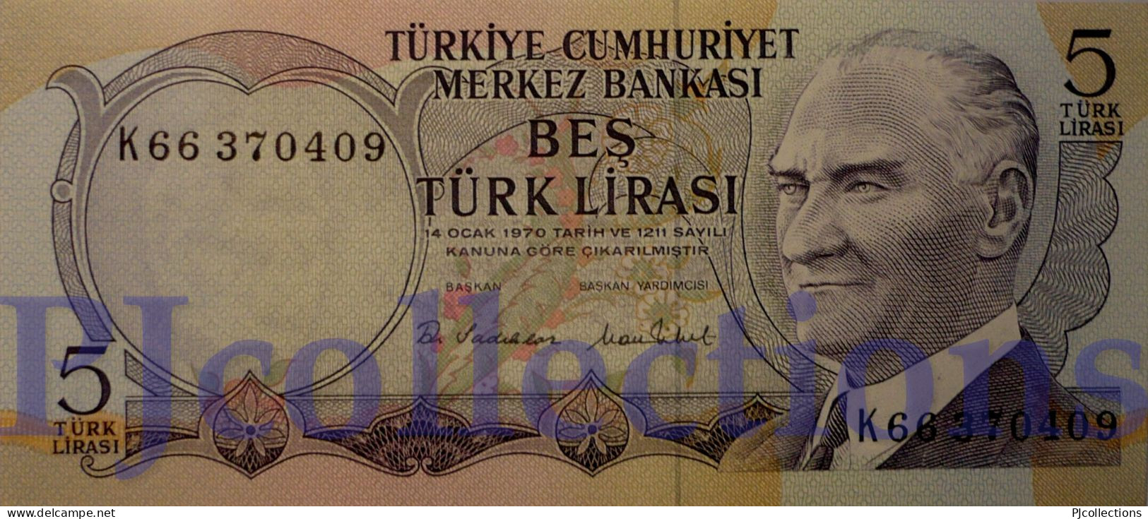 TURKEY 5 LIRA 1976 PICK 185 UNC - Turquia