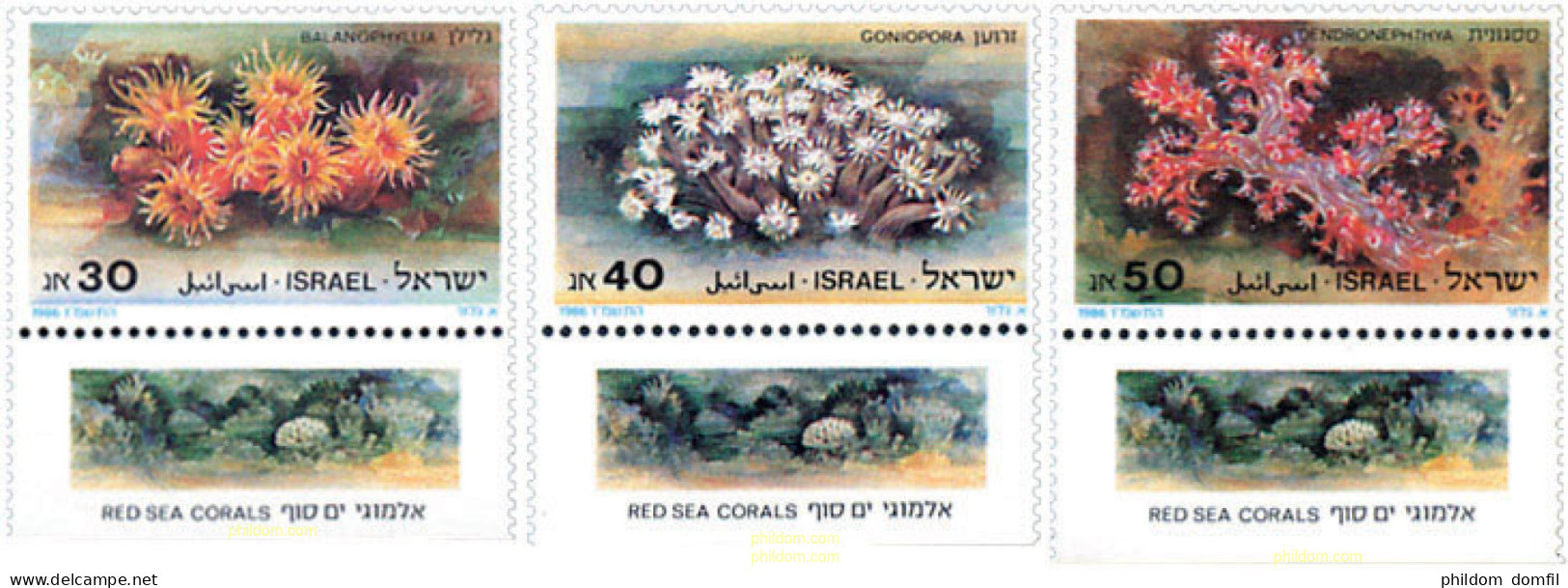 328339 MNH ISRAEL 1986 CORALES - Nuovi (senza Tab)