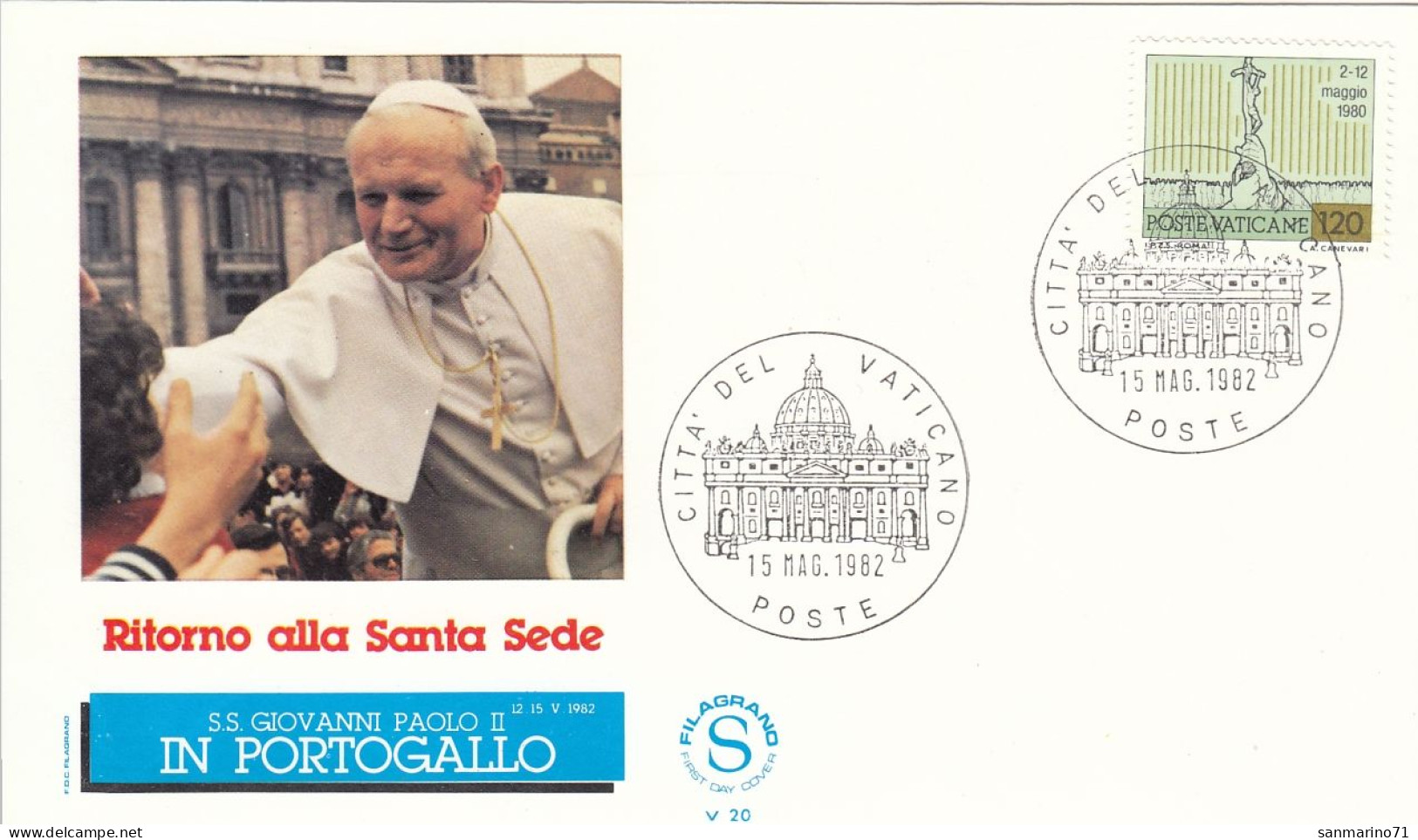 VATICAN Cover 2-125,popes Travel 1982 - Covers & Documents