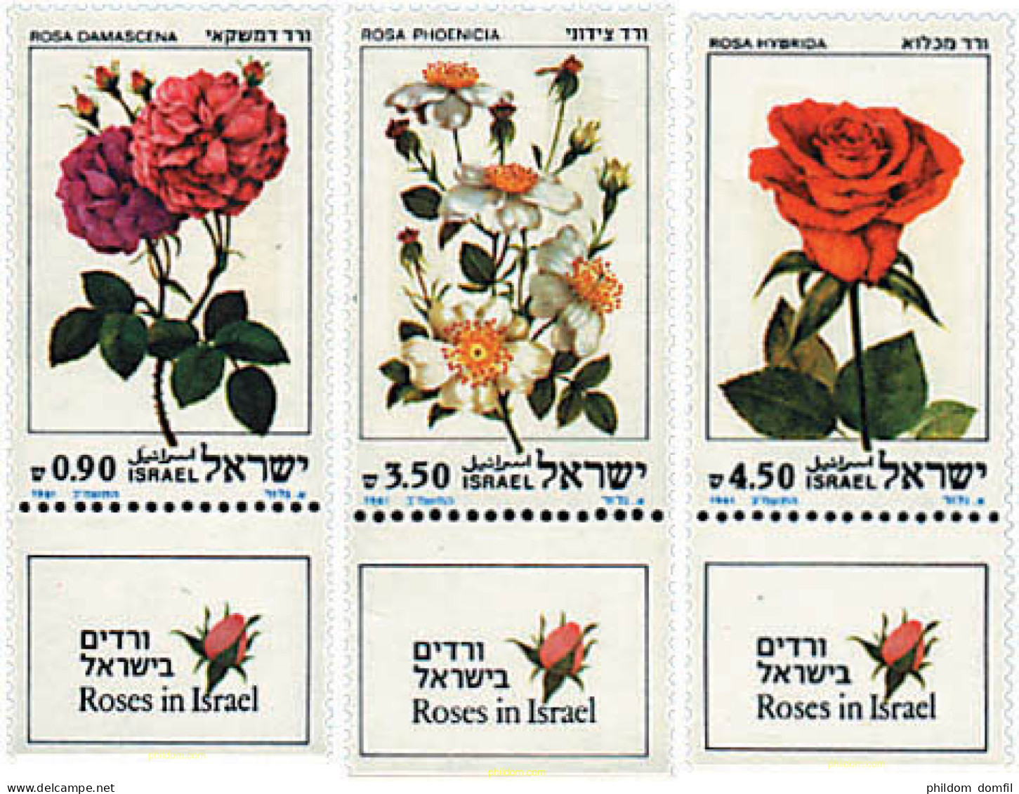 328278 MNH ISRAEL 1981 ROSAS DE ISRAEL - Nuevos (sin Tab)