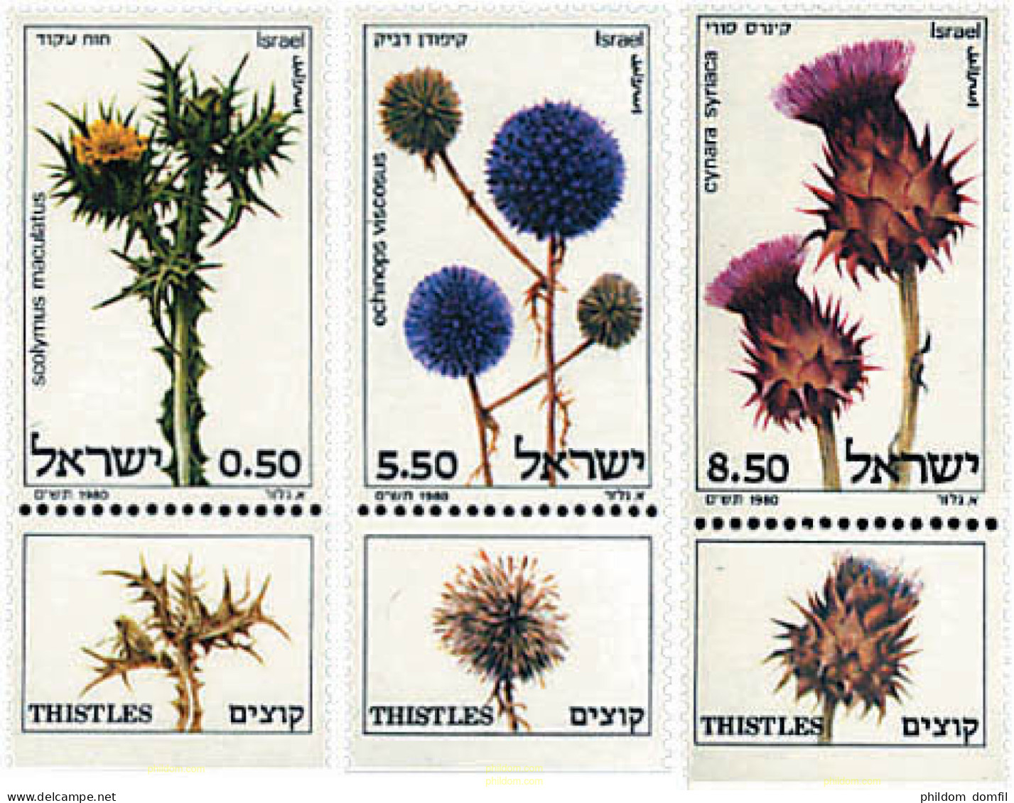 328261 MNH ISRAEL 1980 FLORA DE ISRAEL - Ungebraucht (ohne Tabs)