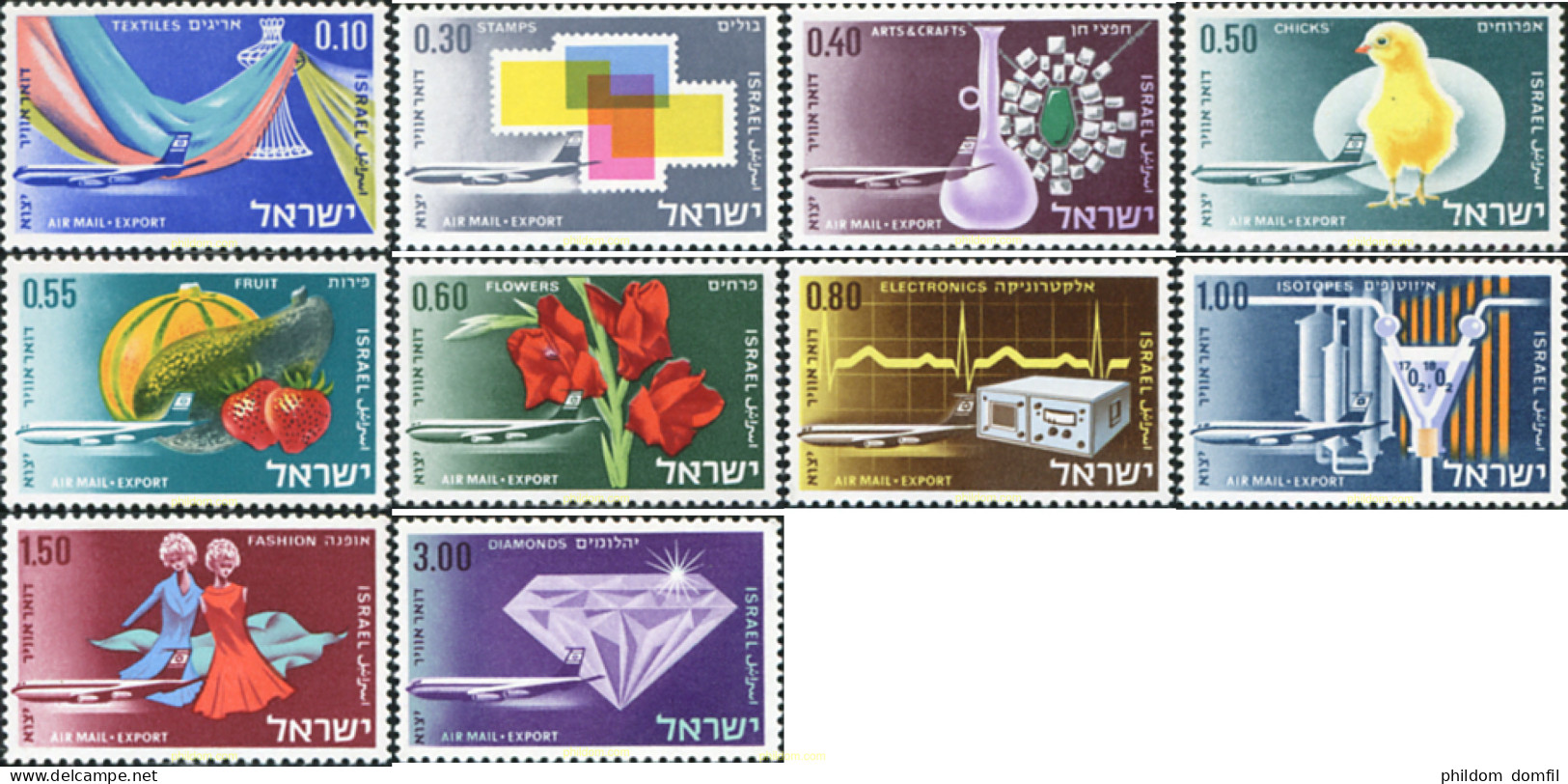 632873 MNH ISRAEL 1968 EXPORTACIONES - Unused Stamps (without Tabs)