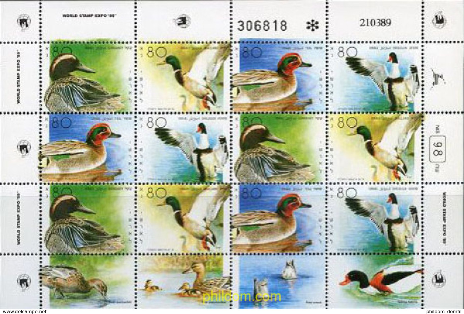 159940 MNH ISRAEL 1989 PATOS - Unused Stamps (without Tabs)