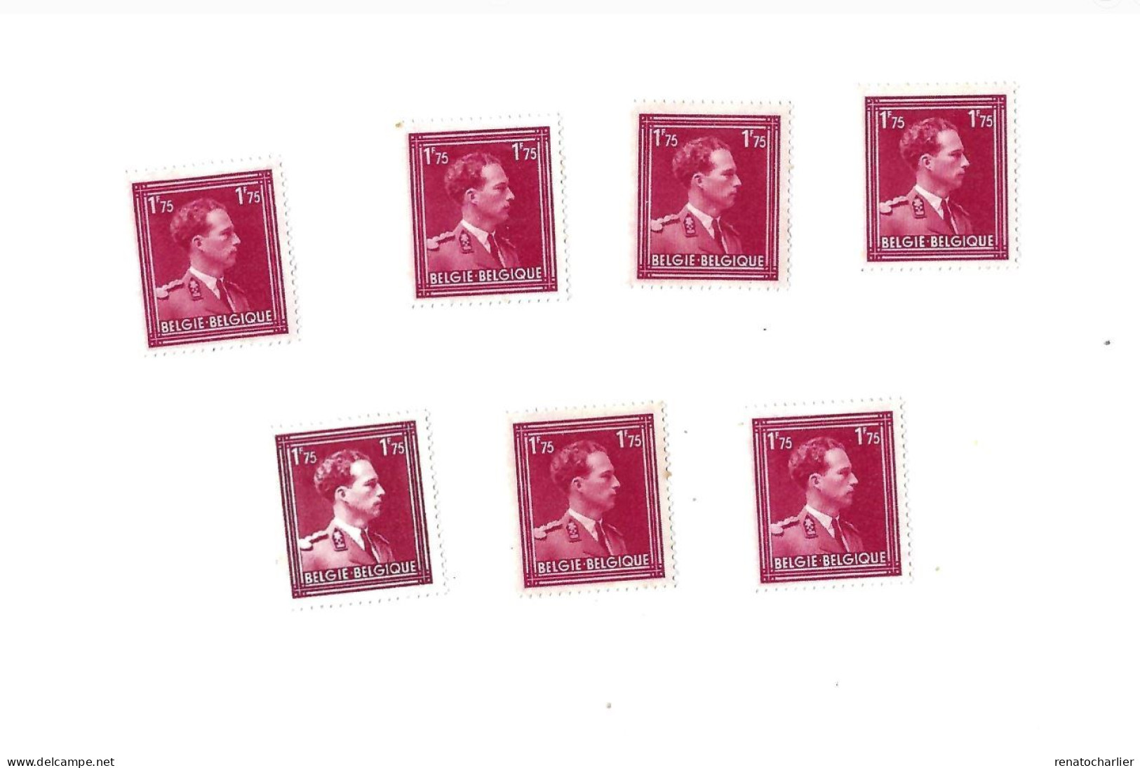 Léopold III.MNH,Neuf Sans Charnière. 7 Valeurs. - 1936-1957 Open Collar